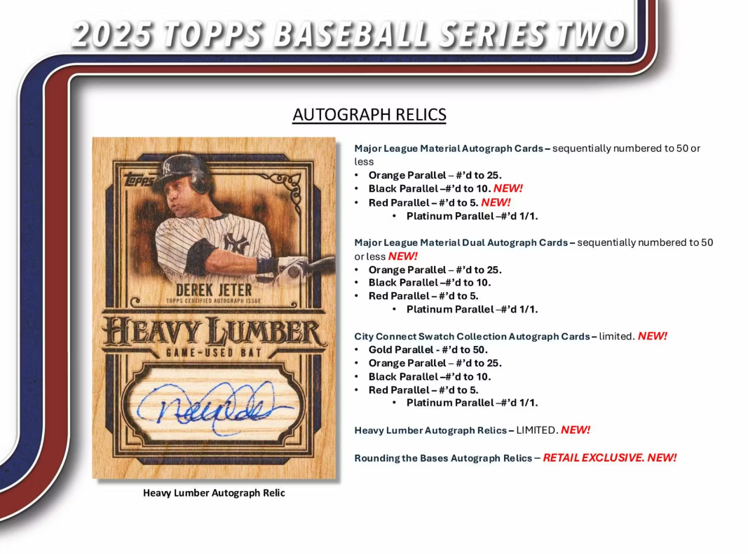 2025 Topps Series 2 Cartes Baseball MLB Blaster Box