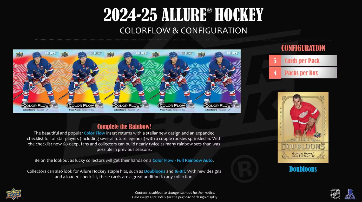 2024-25 Upper Deck ALLURE Cartes Hockey NHL 4-Pack Blaster Box