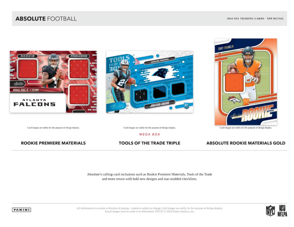 2024 Panini Absolute Cartes Football NFL 6-Pack Blaster Box