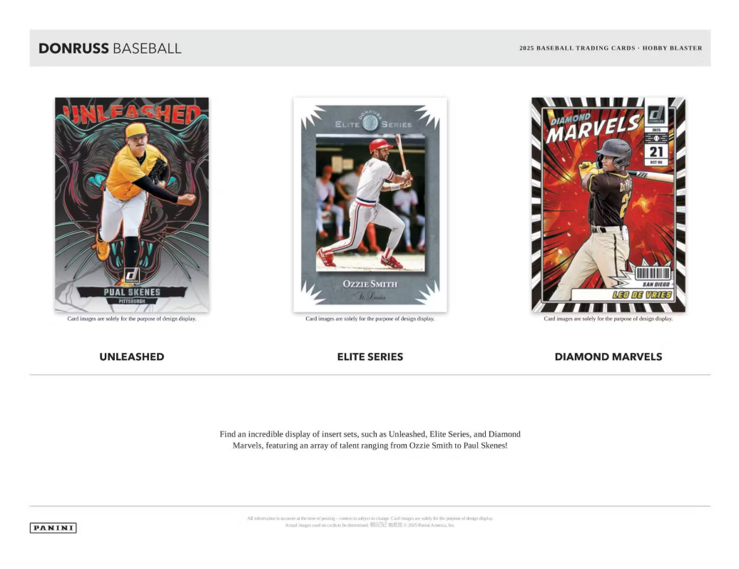 2025 Panini Donruss Cartes Baseball MLB Hobby Blaster Box Panini