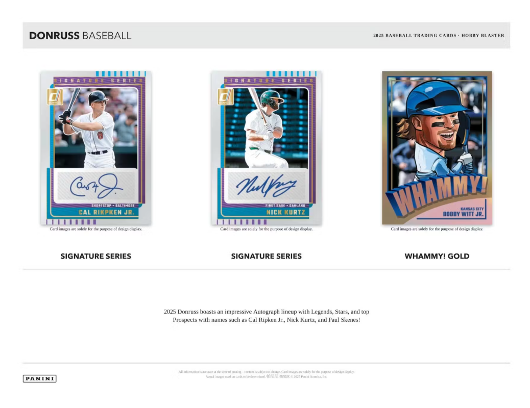 2025 Panini Donruss Cartes Baseball MLB Hobby Blaster Box Topps