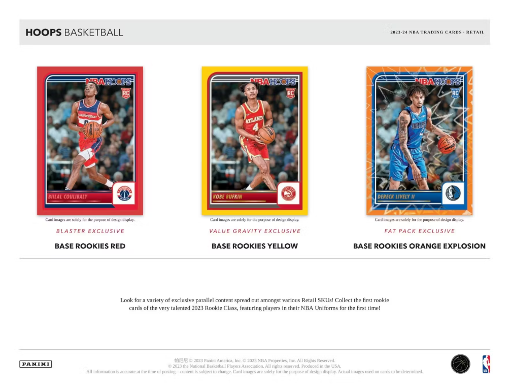 2023-24 Panini HOOPS Cartes Basketball NBA 6-Pack Blaster Box