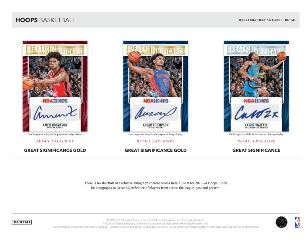 2023-24 Panini HOOPS Cartes Basketball NBA 6-Pack Blaster Box