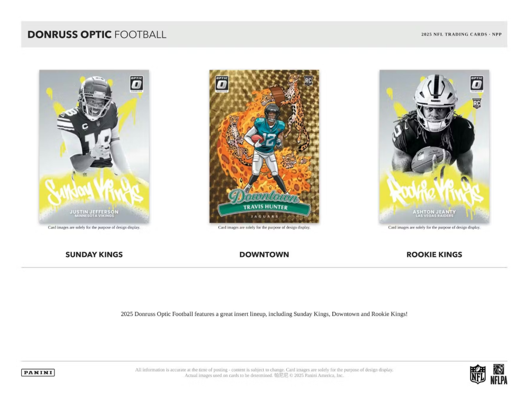 2025 Panini Donruss Optic Cartes Football NFL Blaster Box