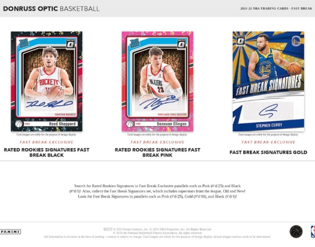 2024-25 Panini Donruss Optic Cartes Basketball NBA Fast Break Box Panini
