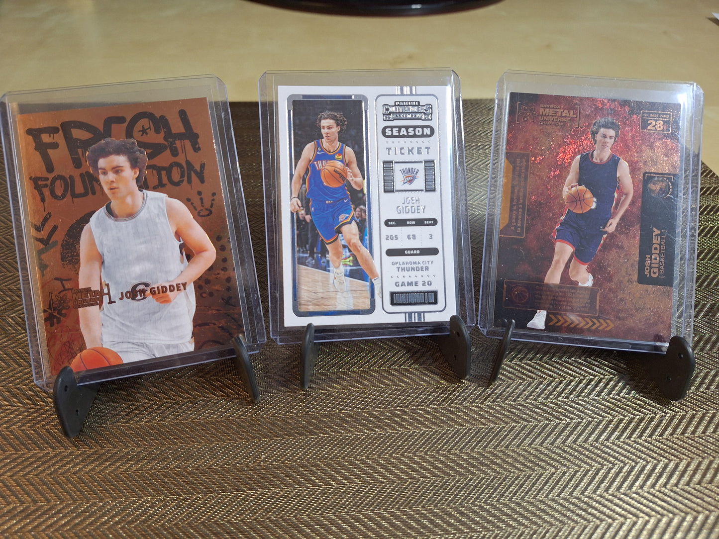 Lot 3 cartes collection sport Basketball JOSH GIDDEY