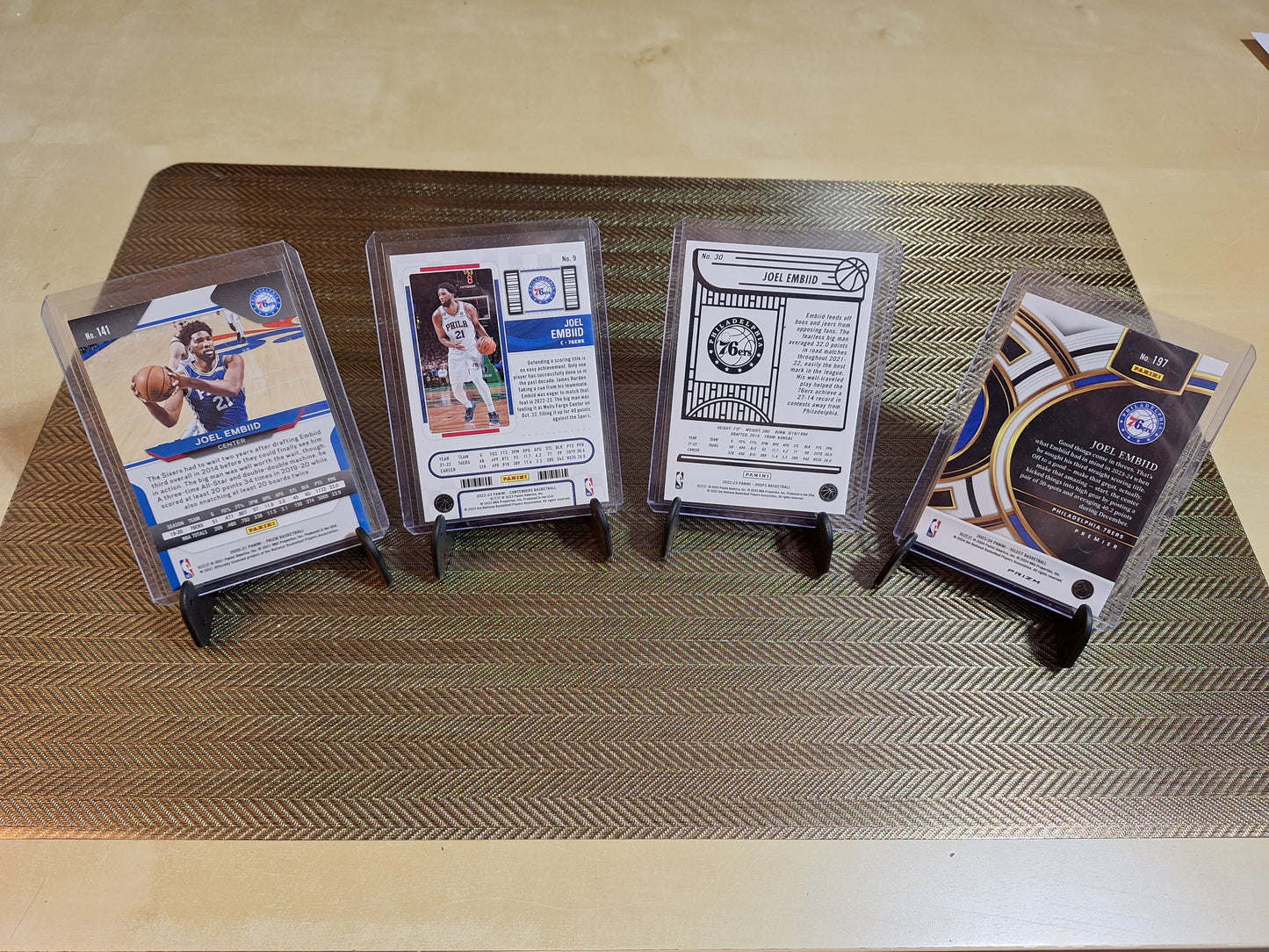 Lot 4 cartes collection sport Basketball JOEL EMBID