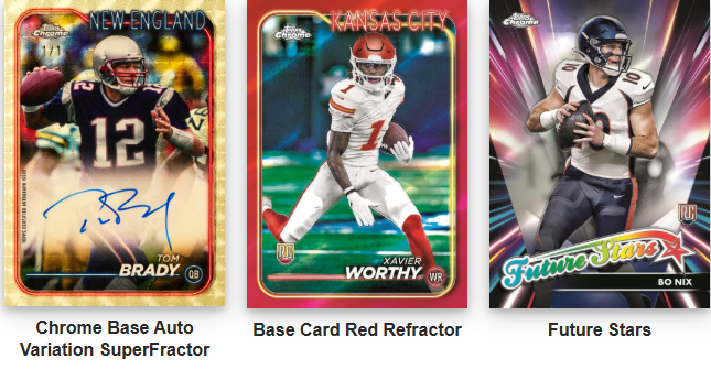 2024 Topps Chrome Cartes Football NFL 7-Pack Blaster Box Panini