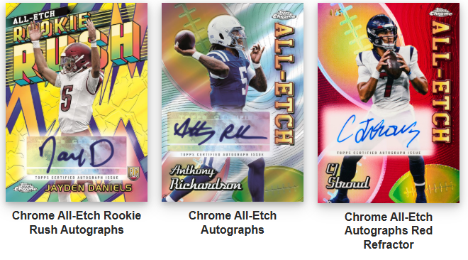 2024 Topps Chrome Cartes Football NFL 7-Pack Blaster Box
