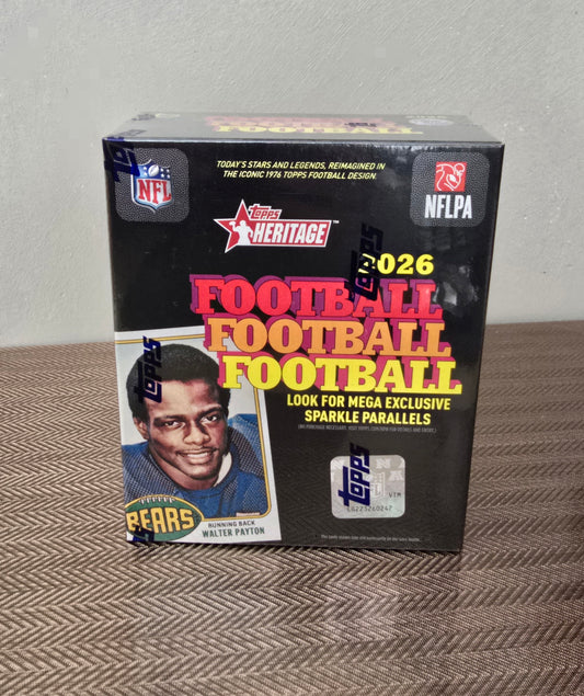 2026 Topps Heritage Cartes Football NFL Méga Box