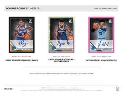 2019-20 Panini Donruss Optic Cartes Basketball NBA Blaster Box