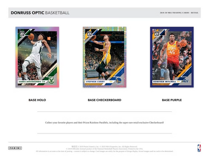 2019-20 Panini Donruss Optic Cartes Basketball NBA Blaster Box
