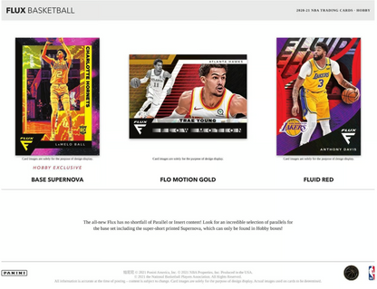 2020-21 Panini Flux Cartes Basketball NBA Hobby Box