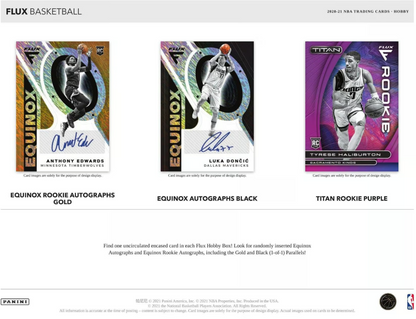 2020-21 Panini Flux Cartes Basketball NBA Hobby Box