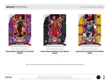 2021-22 Panini Mosaic Cartes Basketball NBA Fast break Box