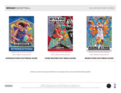 2021-22 Panini Mosaic Cartes Basketball NBA Fast break Box