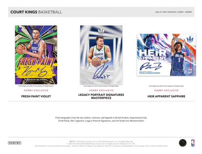 2022-23 Panini Court Kings Cartes Basketball NBA Hobby Box