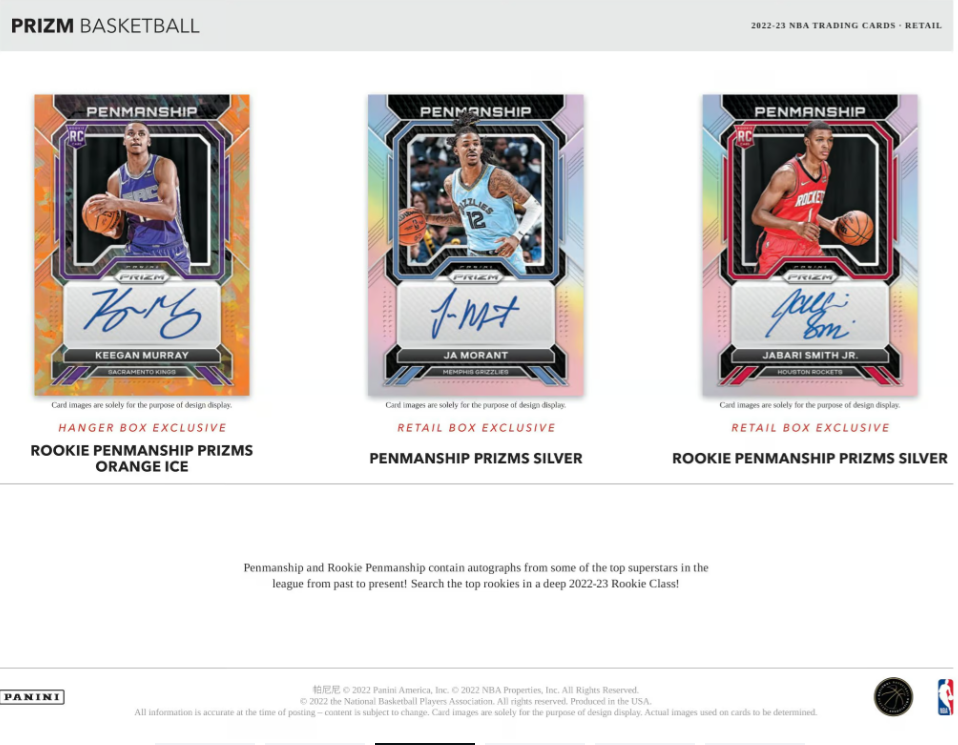 2022-23 Panini Prizm Cartes Basketball NBA Blaster Box