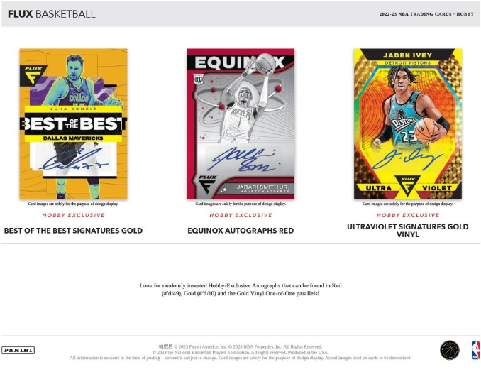 2022-23 Panini Flux Cartes Basketball NBA Hobby Box