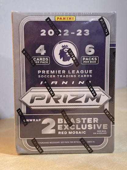 2022/2023 Panini Prizm Cartes Foot Premier League Soccer Blaster Box ( Red Mosaïc Prizms) - TANTEO Cartes & Collections