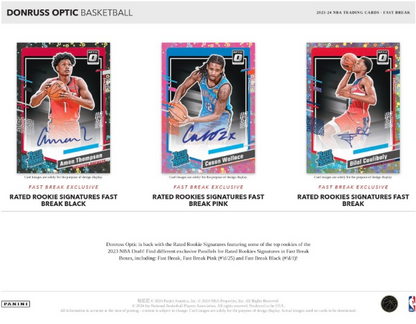 2023-24 Panini Donruss Optic Cartes Basketball NBA Fast Break Box