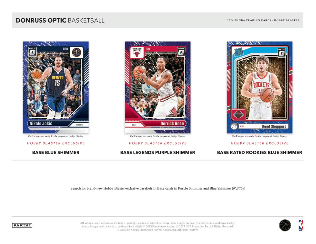 2024-25 Panini Donruss Optic Cartes Basketball NBA Hobby Blaster Box