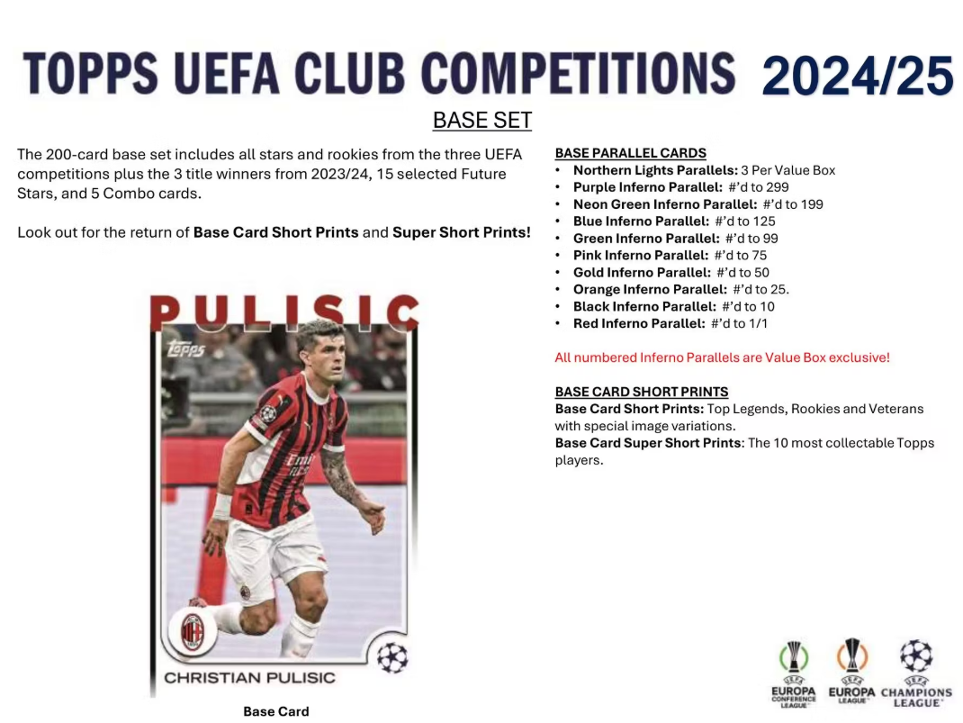 2024-25 Topps UEFA Club Competitions Cartes Foot Soccer Blaster Box Topps