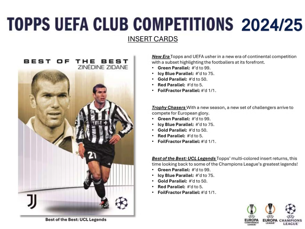 2024-25 Topps UEFA Club Competitions Cartes Foot Soccer Blaster Box Topps