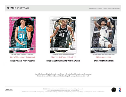 2024-25 Panini Prizm Cartes Basketball NBA Retail Box