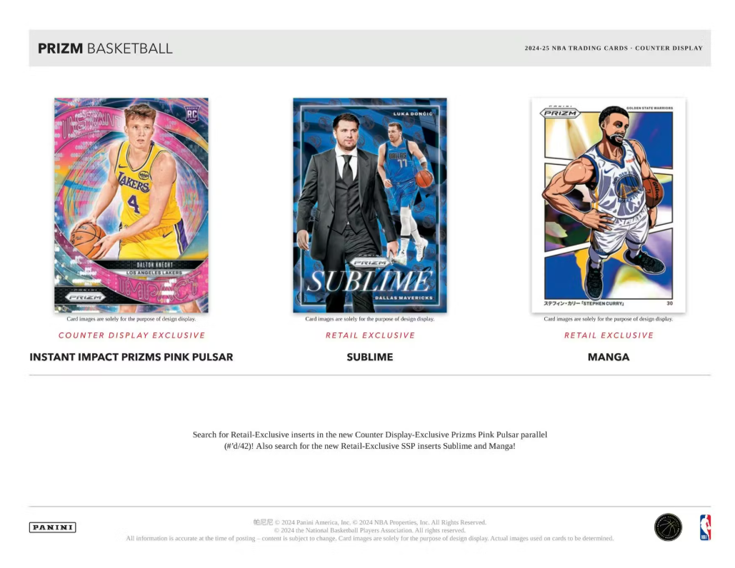 2024-25 Panini Prizm Cartes Basketball NBA Retail Box