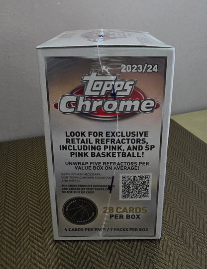 2023-2024 Topps Chrome Cartes Basketball NBA - Blaster Box