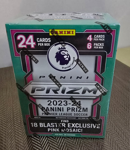 2023/24 Panini Prizm Premier League EPL Soccer 6-Pack Blaster Box (Pink Mosaic Prizms!) Cartes Foot Soccer