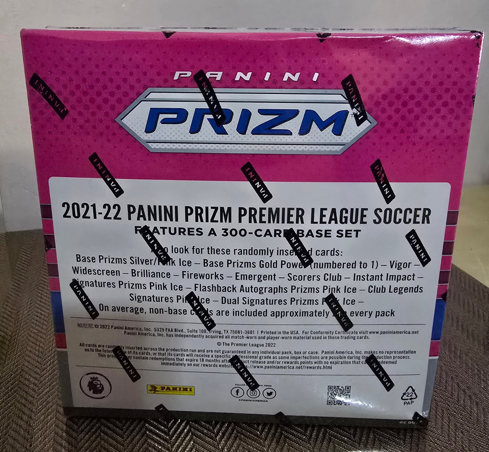 2021/22 Panini Prizm Premier League EPL Soccer Mega Box (Pink Ice Prizms)