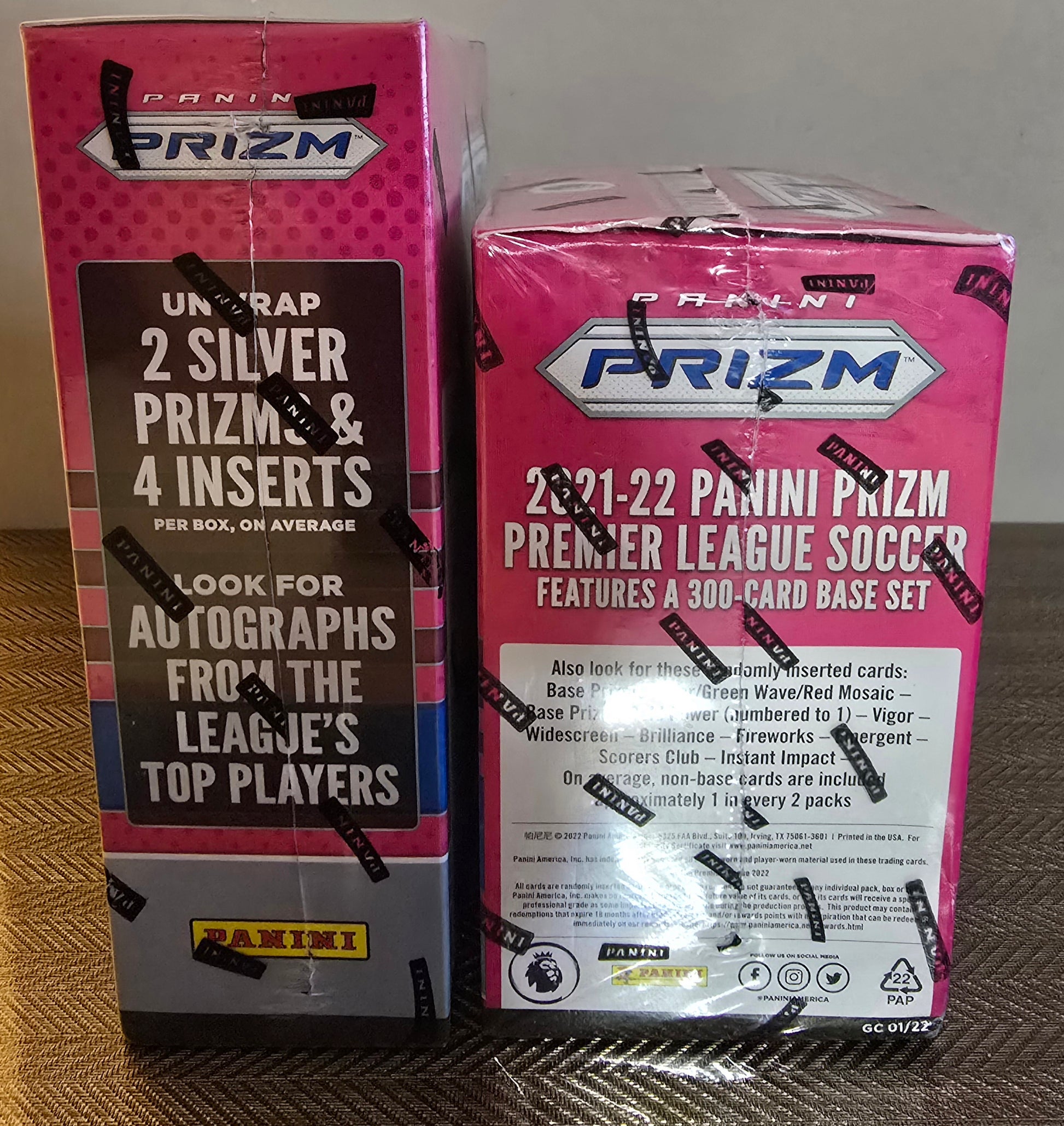 Lot de 2 boxes de Cartes Football Soccer Panini Prizm Premier League