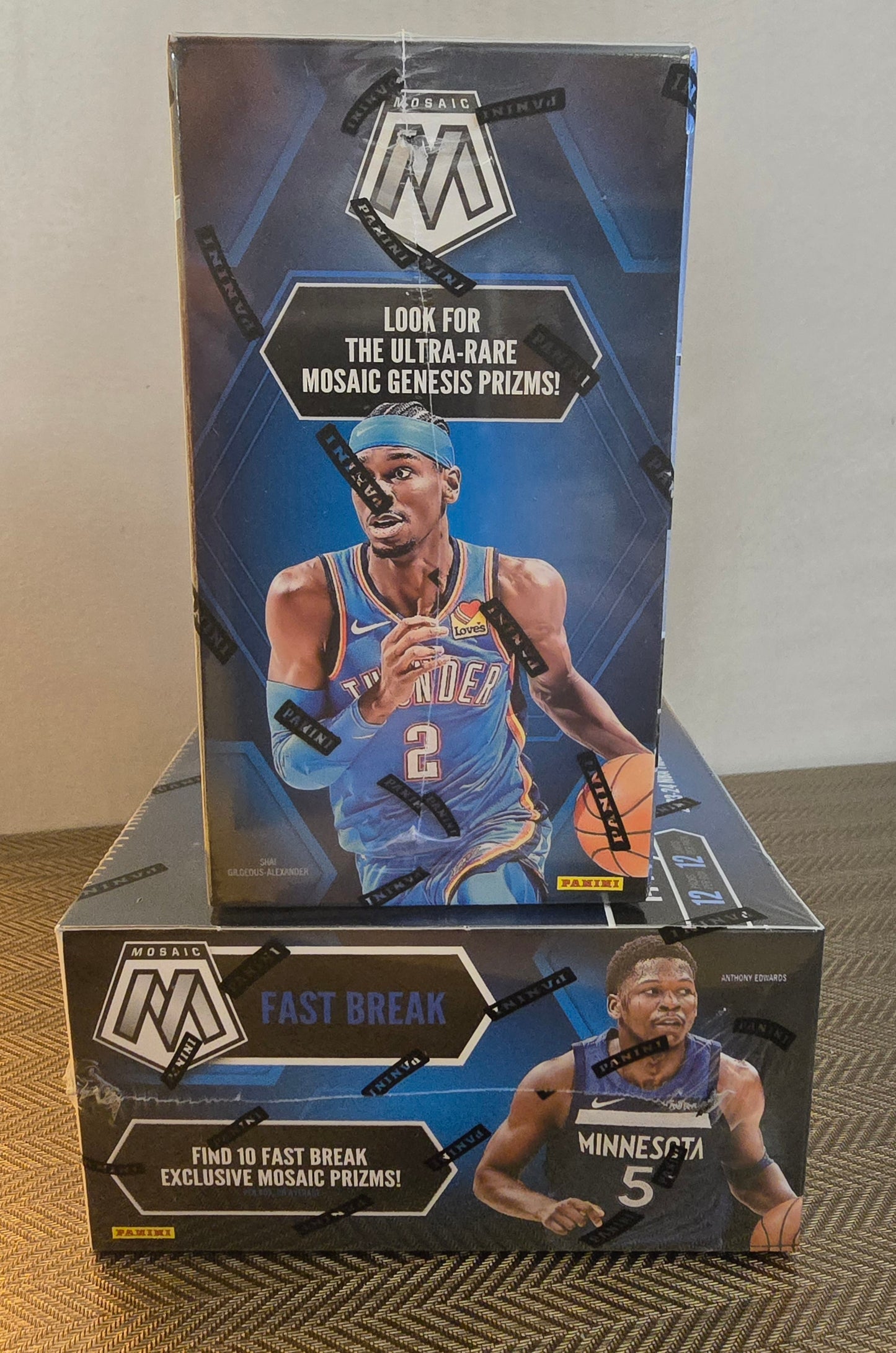 Lot 2 Box Cartes Basketball NBA Panini Mosaïc Hobby Blaster + Fast Break 2023/2024