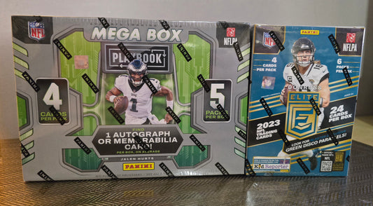 Lot 2 Box Cartes Football US NFL Panini Playbook 2022 + Donruss Elite 2023/24 Panini