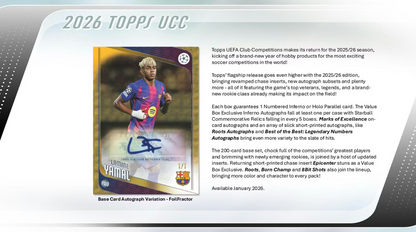2025-26 Topps UEFA Club Competitions Cartes Foot Soccer Blaster Box