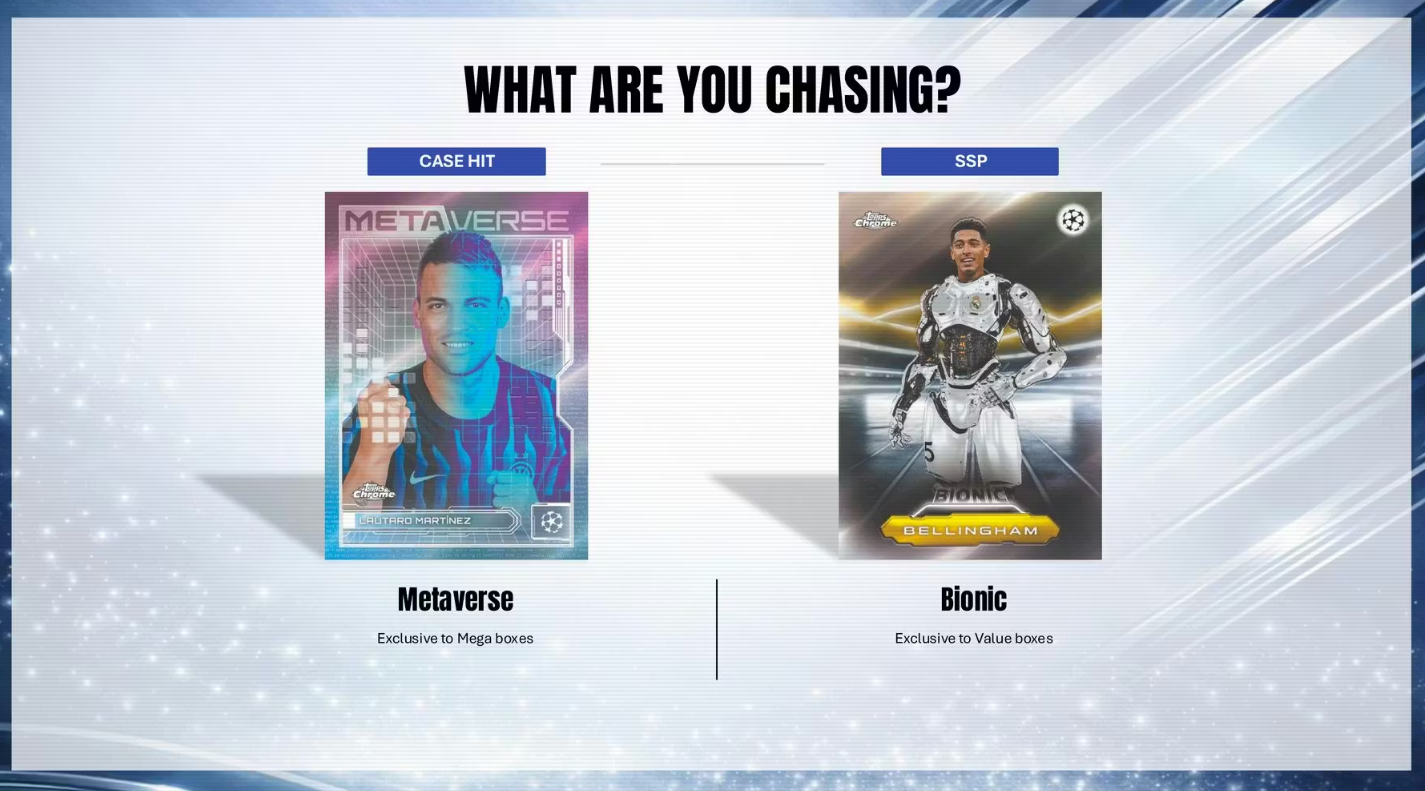 2025-26 Topps Chrome UEFA Club Competitions Cartes Foot Soccer Blaster Box