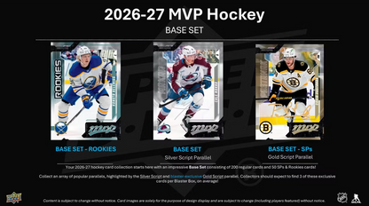 2026-27 Upper Deck MVP  Cartes Hockey NHL Retail Box