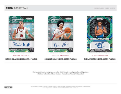 2025-26 Panini Prizm Cartes Basketball NBA Blaster Box