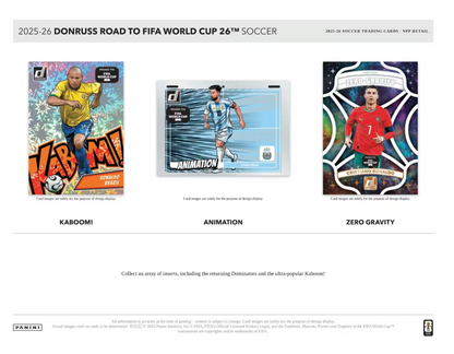 2025/26 Panini Donruss Road to FIFA World Cup Cartes Foot Soccer Blaster Box
