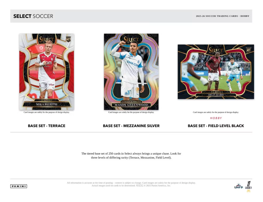 2025-26 Panini Select Ligue 1 Cartes Soccer International H2 Box