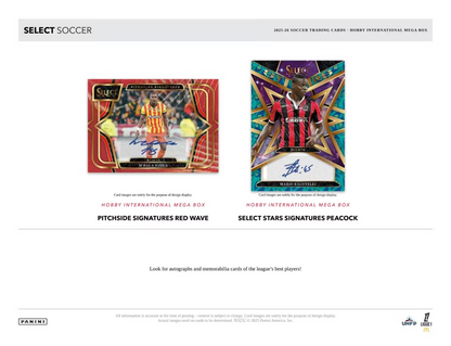 2025-26 Panini Select Ligue 1 Cartes Soccer International Hobby Méga Box