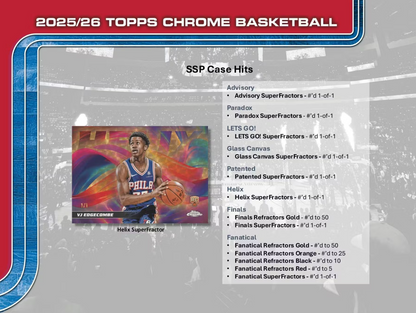 2025-26 Topps Chrome Cartes Basketball NBA Méga Box ** PRECOMMANDE **