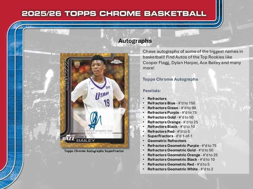 2025-26 Topps Chrome Cartes Basketball NBA Méga Box ** PRECOMMANDE **