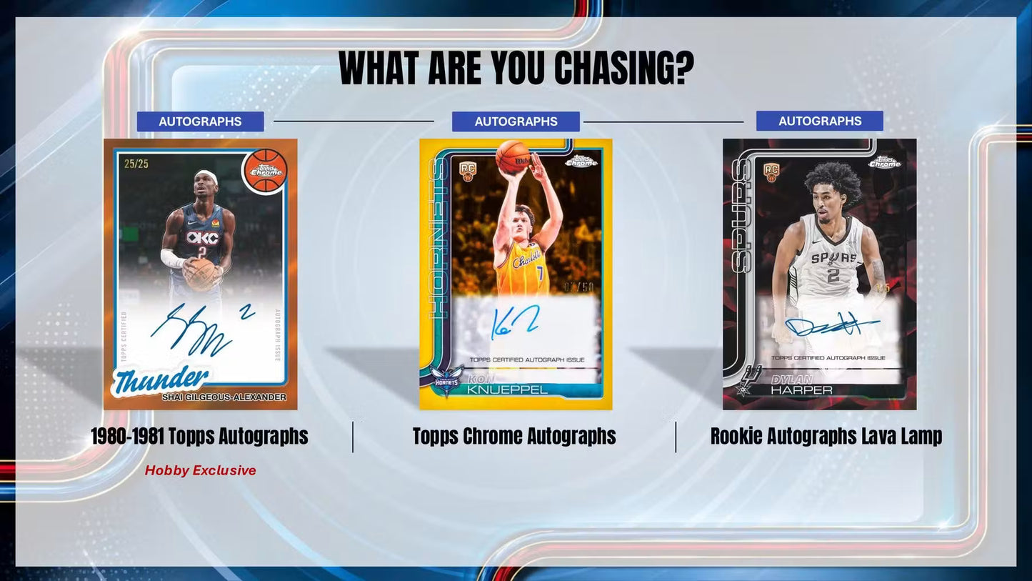 2025-26 Topps Chrome Update Series Cartes Basketball NBA Blaster Box