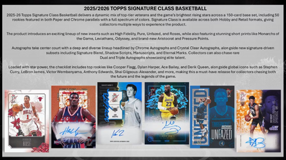 2025-26 Topps Signature class Cartes Basketball NBA Blaster Box