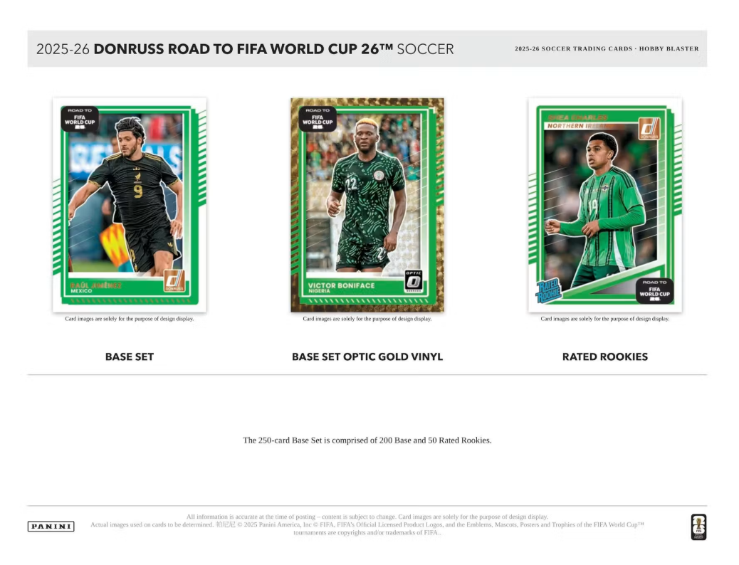2025/26 Panini Donruss Road to FIFA World Cup Cartes Foot Soccer Hobby Blaster Box