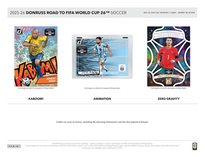 2025/26 Panini Donruss Road to FIFA World Cup Cartes Foot Soccer Hobby Blaster Box