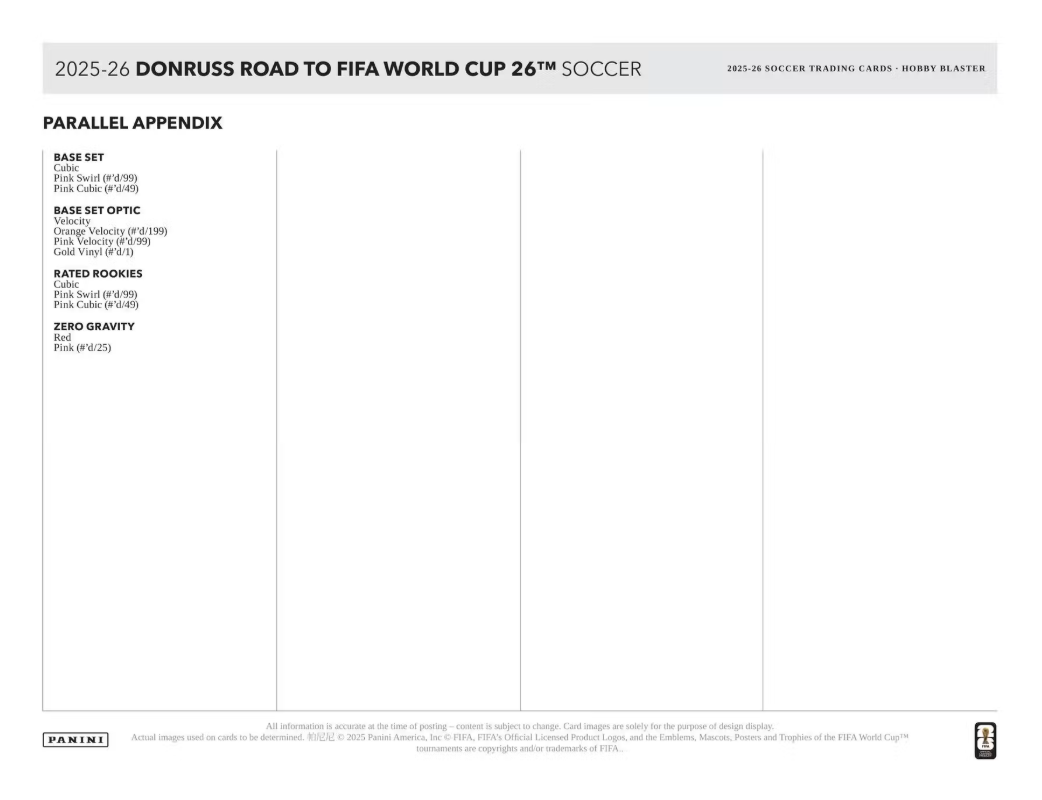 2025/26 Panini Donruss Road to FIFA World Cup Cartes Foot Soccer Hobby Blaster Box